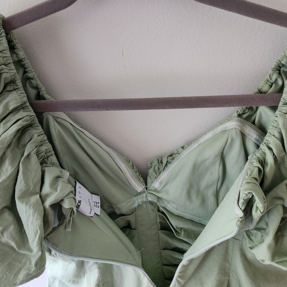 ASOS Luxe Sage Mini Dress Size 8 - Picture 8 of 8